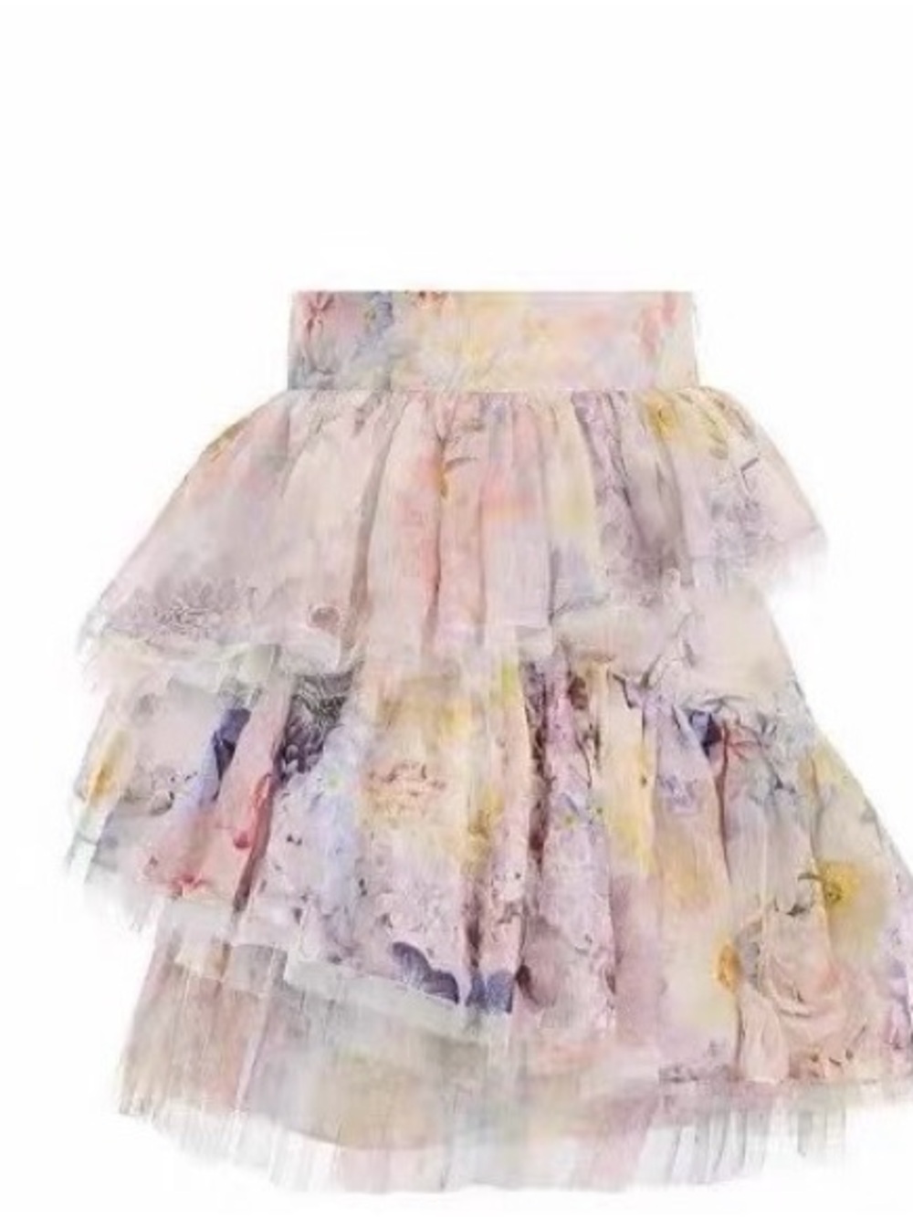 Zimmermann Pastel Floral Mini Dress in Lavender, Yellow, Pink - Picture 2 of 2